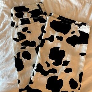 cowprint jeans